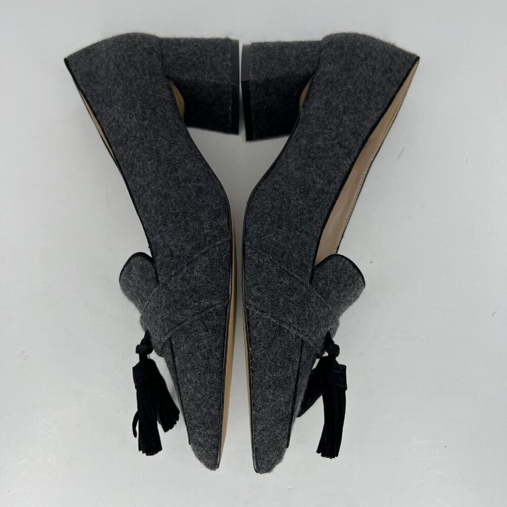 Essex Lane Daya Loafer Pointy Toe Gray Flannel With Black Tassels Womens Size 6 - Picture 7 of 9